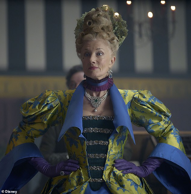 Among the supporting cast is Joely Richardson, who plays newspaper magnate Lady Eularia Moggerhange.