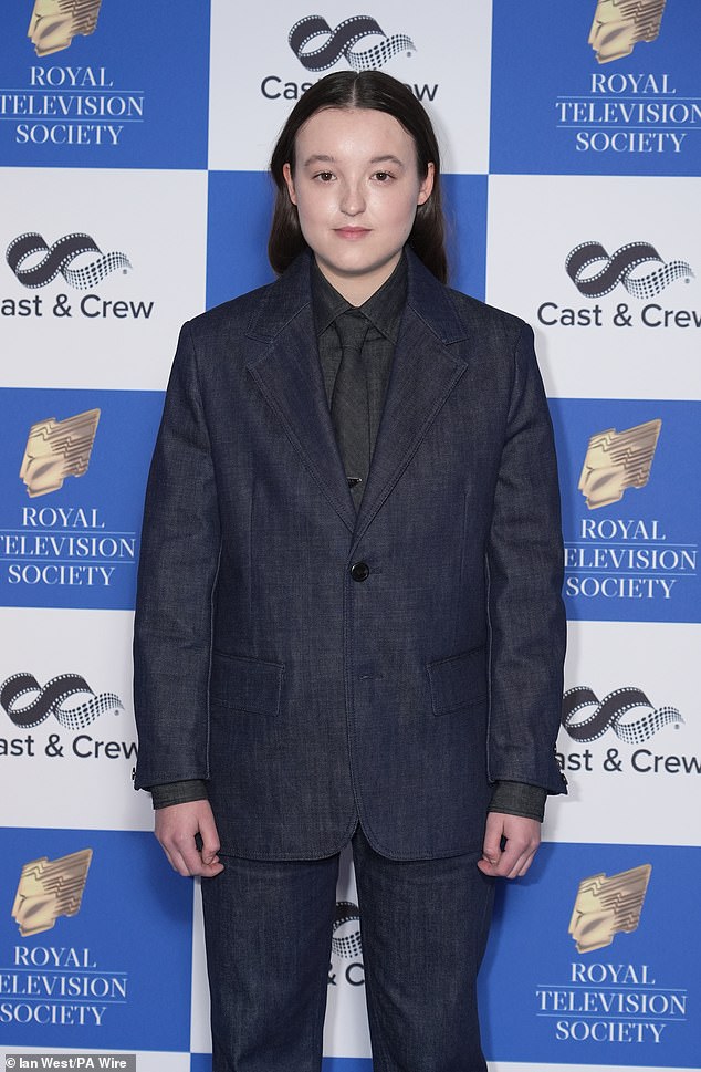 The actress, 20, is nominated for Supporting Actress for her role in the gritty prison drama Time and arrived at the awards ceremony wearing a suit and boots.