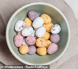 Mini Easter eggs, including speckled and foil-wrapped ones, are a shape and size that can also easily block airways and are hard, making them difficult for young children to break down.