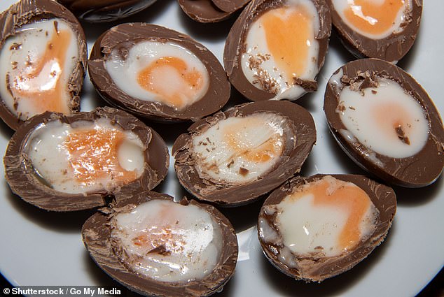 Cadbury Creme eggs can be crushed and broken into pieces, however, the sticky texture of the filling inside can be dangerous.