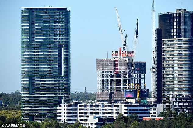 The Parramatta council area had 22.4 per cent of homes sold at a loss, including Sydney Olympic Park, home to dilapidated apartment towers, where values ​​fell 1.2 per cent over the year (pictured, the problematic Opal Tower).