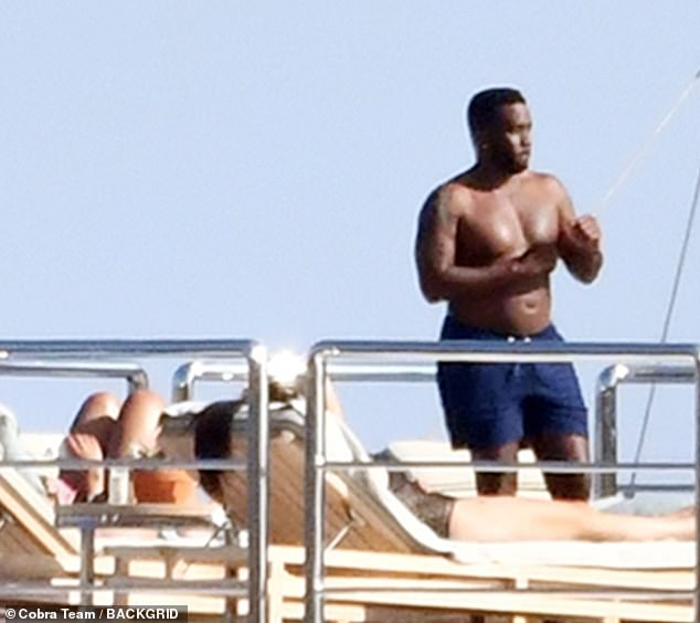 Diddy has been the subject of four civil lawsuits alleging sexual misconduct in recent years. In the photo: the rapper aboard a luxury yacht in Italy in 2021