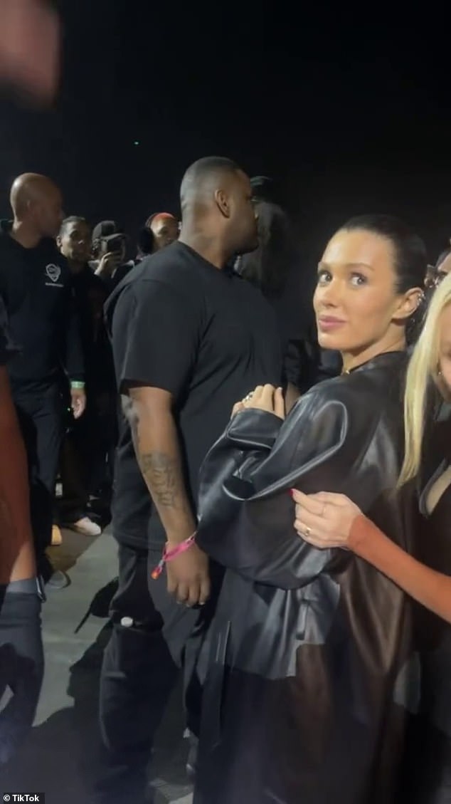 During one notable moment, UK content creator husnain_asif filmed Bianca, 29, (pictured right) in the VIP area as he sang lyrics to Kanye's single, Back to Me, at her.