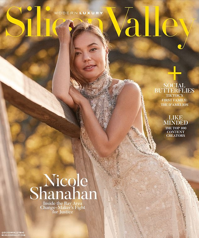 Nicole Shanahan poses for the cover of Modern Luxury in 2021
