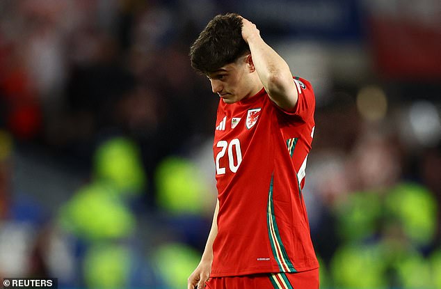 Dan James saw his penalty saved in the shootout as Wales' Euro 2024 hopes faded