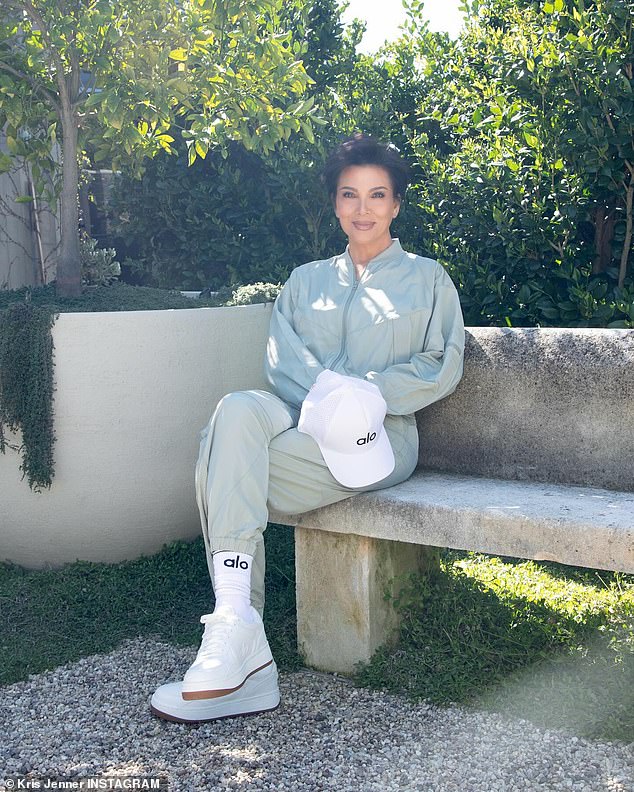 Her mother, Kris Jenner, 68, who became a partner with the athleisure company Alo in November, posted her new looks on Tuesday.
