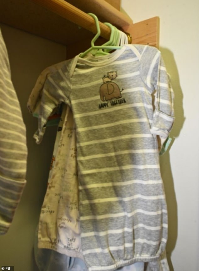 While conducting a search of King's home, officers saw the same baby clothes that had appeared in a photograph shared on Telegram.
