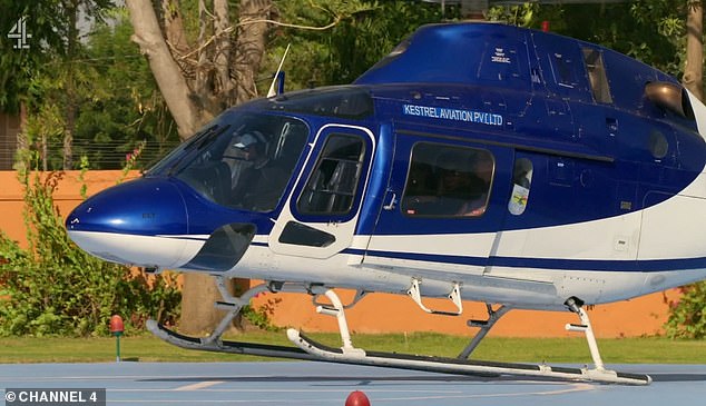 Guests from all over the world often arrive at the luxury hotel by helicopter