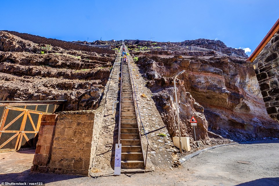 Pictured: The 699 steep steps of the Grade I listed Jacobs Ladder which lead to Jamestown
