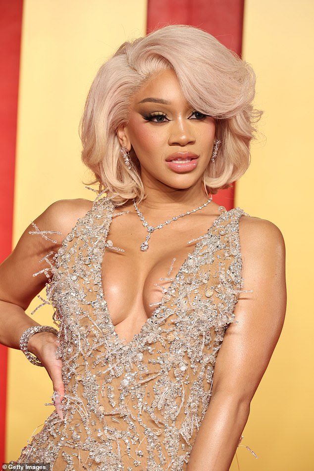 He previously dated rapper Saweetie (pictured) in 2016 before she rose to fame after the release of her single Icy Girl.