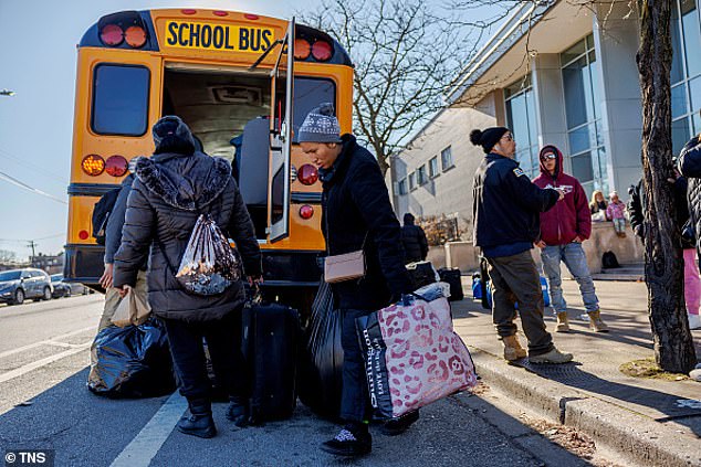 Venezuelan immigrants are bussed to Chicago by Texas Governor Greg Abbott last December.