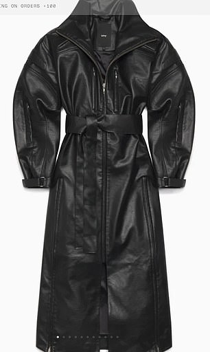 Khy faux leather trench coat