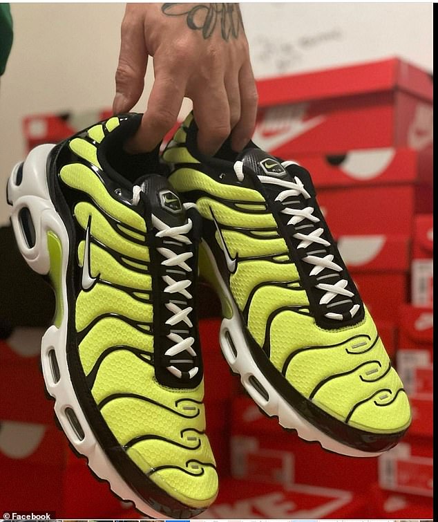 Manser bought a rare pair of Nike TNs in 2021, worth around $1000 (pictured)