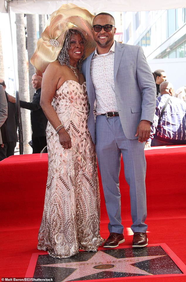 Martha was also accompanied by her son Eric Reeves at Wednesday's ceremony on the Hollywood Walk of Fame.
