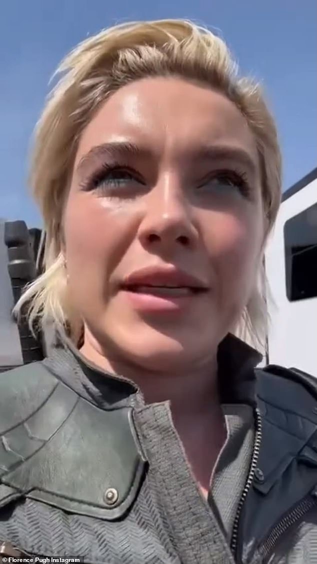Pugh took to Instagram for the first time in two weeks to share a video from the set, revealing her character's costume and more.