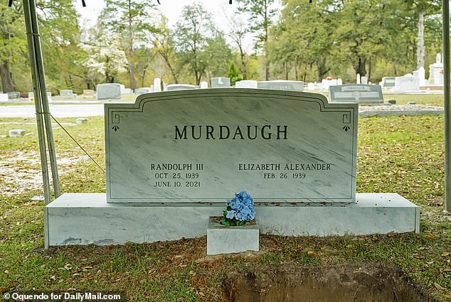 The 85-year-old was buried next to her husband, former prosecutor Randolph Murdaugh III, who died in the hospital three days after Maggie and Paul were murdered.