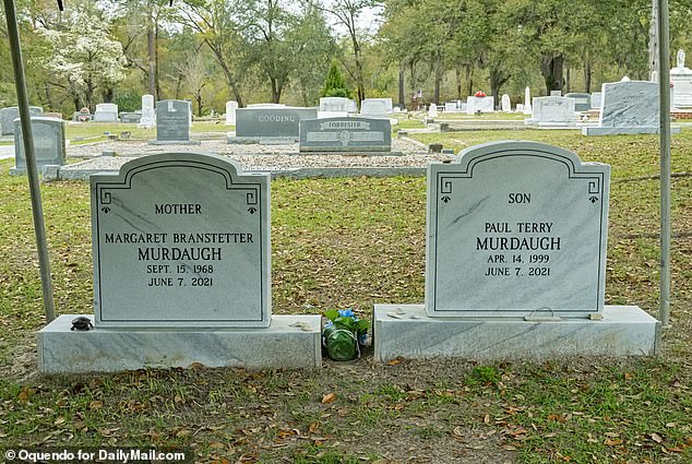 Murdaugh's wife, Maggie, and his youngest son, Paul, whom he was convicted of murdering, are buried in the same plot as older relatives.