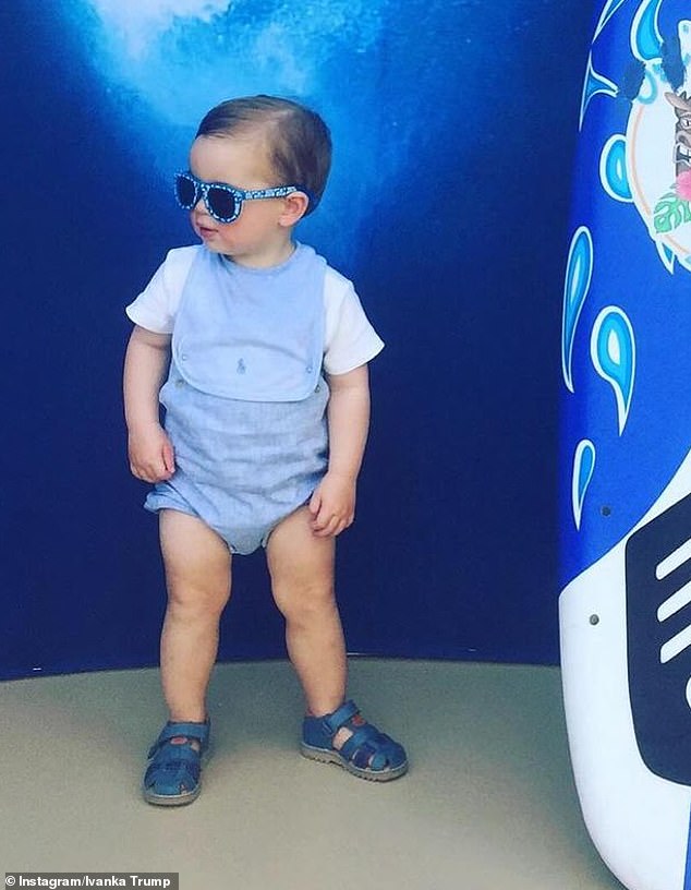 Theo was seen over the years in other snaps as a baby and as a fun-loving toddler.
