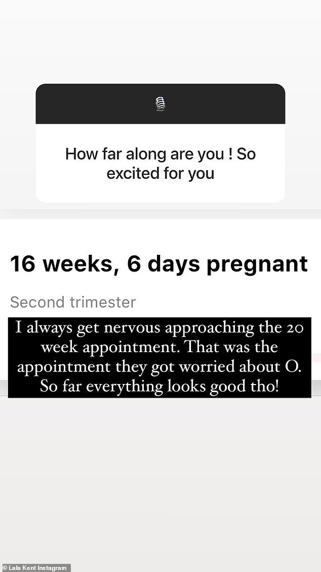 When a fan asked her how far along she was, the former actress shared that she was 16 weeks and 6 days pregnant in her second trimester.