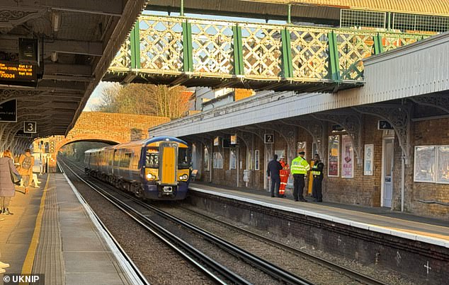 The incident happened at Beckenham Junction (pictured) this afternoon.