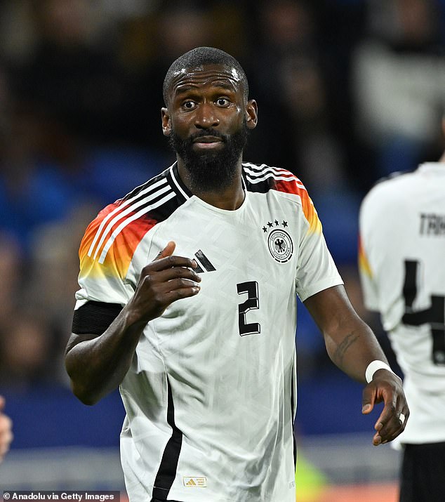 Rudiger played the full 90 minutes of Germany's victories against France and the Netherlands.