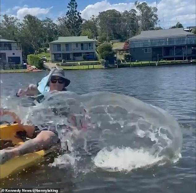 In a fit of rage after believing Benny Larkin and his 14-year-old daughter Taylor Larkin had exceeded the speed limit, the kayaker attempted to splash the couple with her paddle.