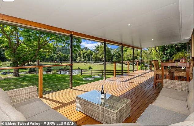 Property records list Keaney and Manser as co-owners of a four-bedroom house (above) on six hectares in Stokers Siding, which cost $1,240,000 in December 2020.