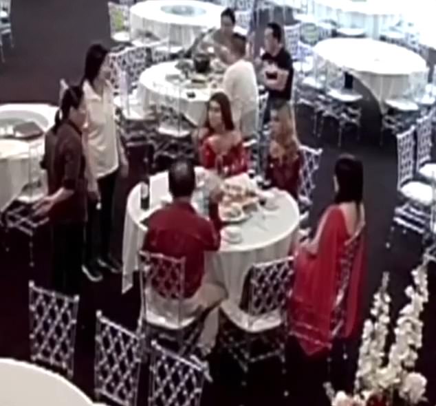 The three social media influencers, who were joined by Ms Do's partner, asked to be served a live lobster sashimi style along with a bottle of red wine (CCTV footage of the family speaking to Silver's staff Pearl on the lobster).