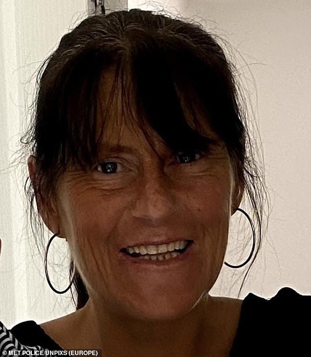 Mrs Rawlings (pictured above), 45, from Chelmsford, Essex, was found dead in Little Heath, Romford, by a man walking his dog in May.