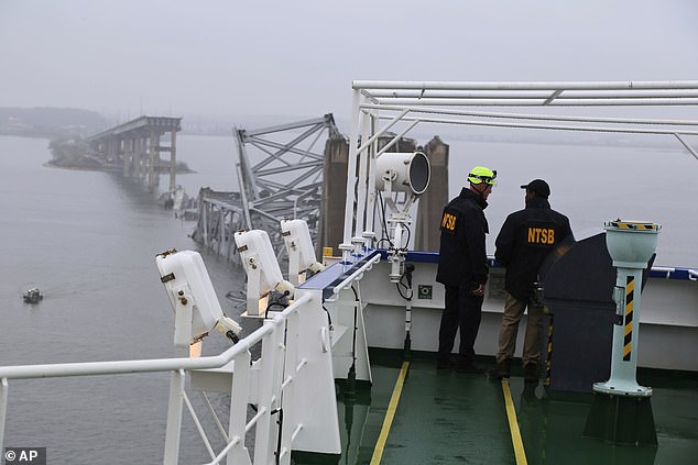The 22-man crew remains aboard the Dali as the investigation continues.