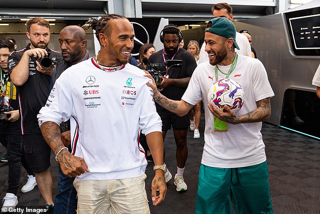 Lewis Hamilton (left) and Neymar (right) formed a friendship due to their interests in each other's cultures.