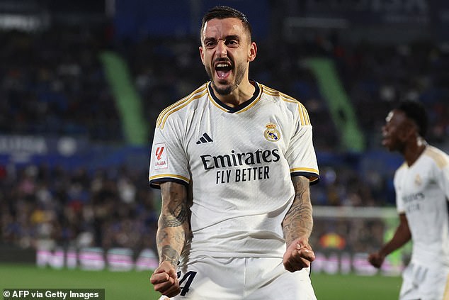 The forward in question is Joselu, 34, who has scored 14 goals this season for Madrid