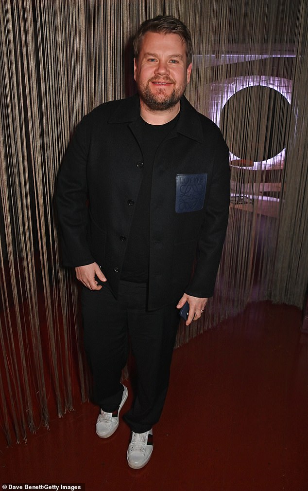 Elsewhere in the star-studded evening, James Corden, 45, arrived smiling in a trendy Loewe jacket.