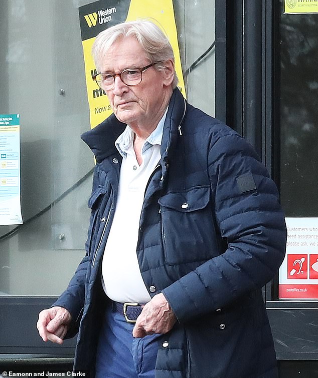 Bill was seen entering his local post office in Alderley Edge, Cheshire, on Thursday afternoon.