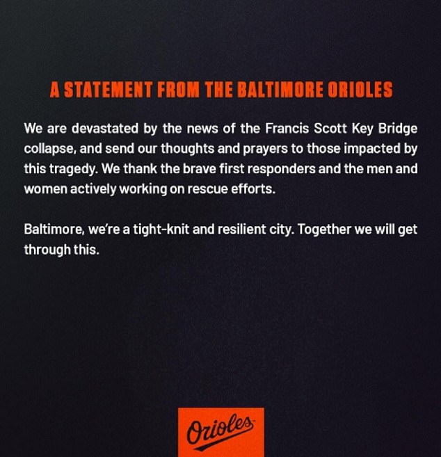 1711681057 736 Baltimore Orioles hold moment of silence to pay tribute to