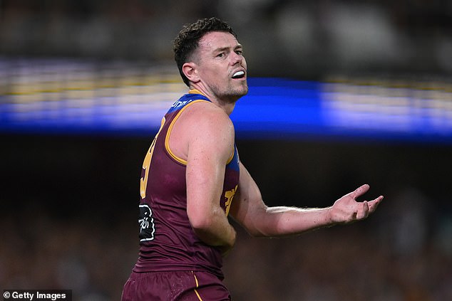 Lachie Neale (pictured on Thursday night) criticized his team-mates for 'shitting' each other in a rare outburst after their season-opening loss to Carlton. Daily Mail Australia does not suggest he was involved in any way in the reported fallout from the Las Vegas trip.