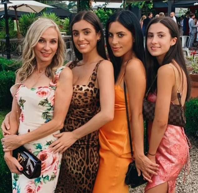 Model Angelina (right, with Bianca, second from right) says the claims are 'nonsense' and her family supports the unconventional romance.