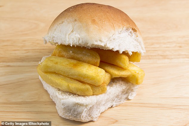 Another unusual British habit for the YouTuber is the chip butty - she suggested she was a fan of the sandwich, but it didn't look familiar to her.