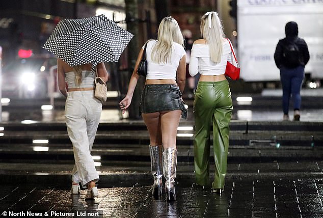 NEWCASTLE: Some revelers were more prepared than others to weather the storm