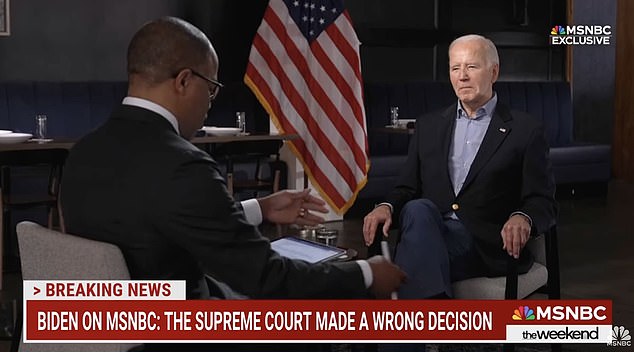 President Joe Biden (right) sat down with MSNBC's Jonathan Capehart (left) in Atlanta as he kicked off his general election campaign. The Hill reported Thursday that Biden will avoid most of the national media and speak to local media and influencers during the 2024 campaign.