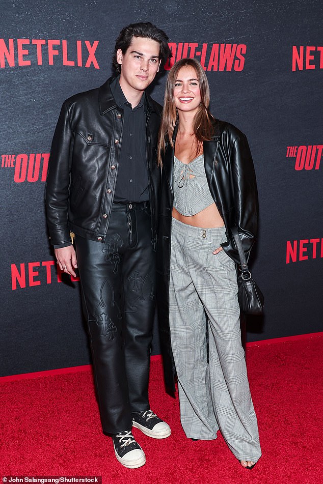 Alex has been in a long-term relationship with Paris for over four years (pictured together in June at the Out-Laws premiere)