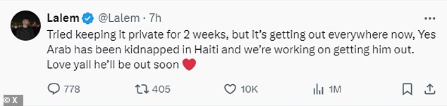 1711713216 833 YouTube star YourFellowArab allegedly kidnapped in Haiti for 600000 ransom