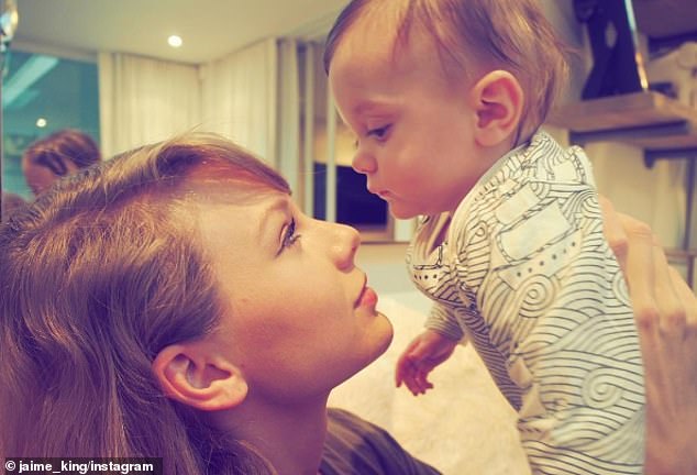 Swift is godmother to actress Jaime King's son and they have taken adorable photos together