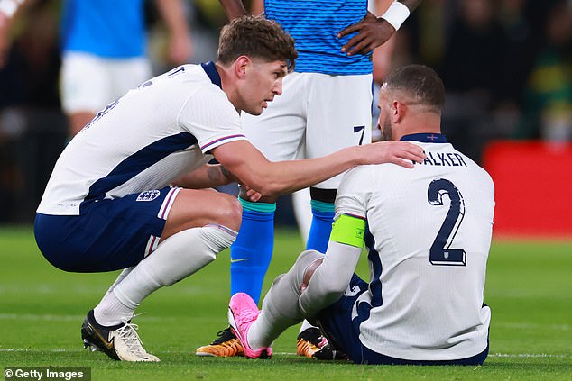 City will be without John Stones (left) and Kyle Walker (right) for the match as both players were injured on international duty.