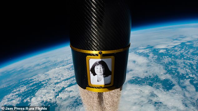 Elizabeth and Chloe's ashes traveled more than 100,000 feet above Earth in a dispersal container in January 2023, which was lifted by a specialized stratospheric balloon.