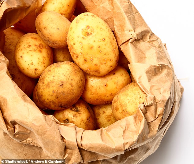 The Maris Piper (pictured) is the perfect potato for roasting thanks to its higher levels of amylose.