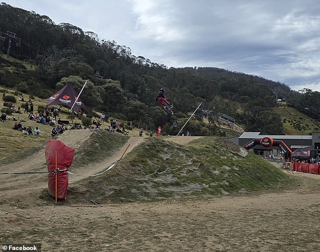 Several students were caught using closed bike trails at night during Australia's inter-school mountain biking competition (above) and one child suffered serious injuries.
