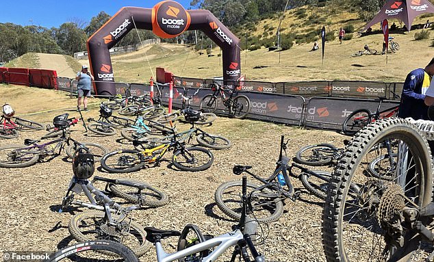 Barker College riders had their points docked during the recent Australian interschool mountain biking event (above) at Thredbo ski resort.