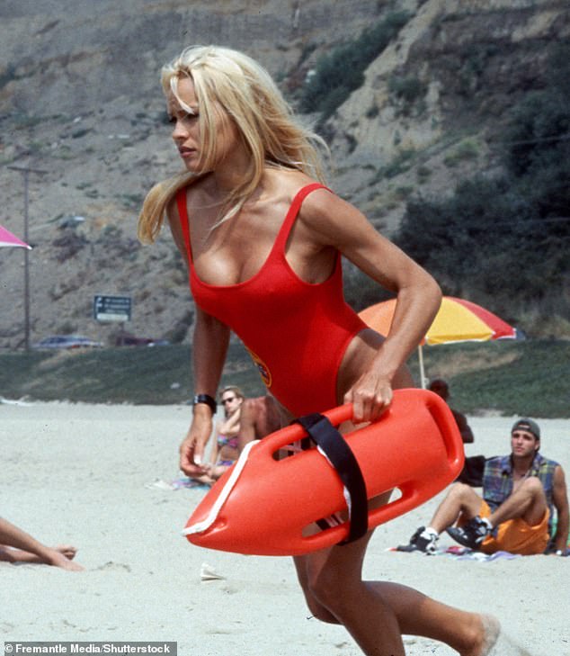 It gave Pamela Anderson (pictured in Baywatch in 1992) a run for her money.