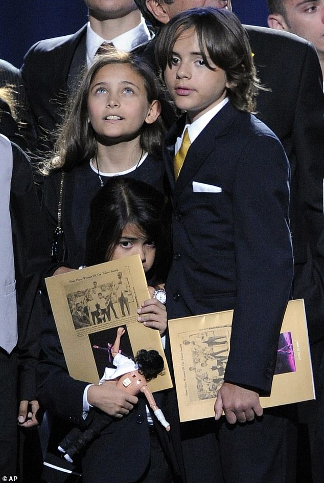 Michael's children are seen at a concert in memory of the music legend in 2009.